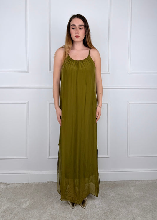 BH2566 - ABITO MISTO SETA E VISCOSA