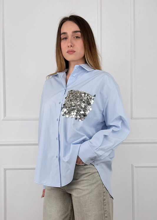PE260048U - TENSIONE IN CAMICIA TASCA PAILLETTES