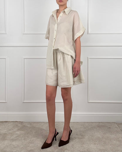 B3164 - CAMICIA IN MUSSOLA DI COTONE