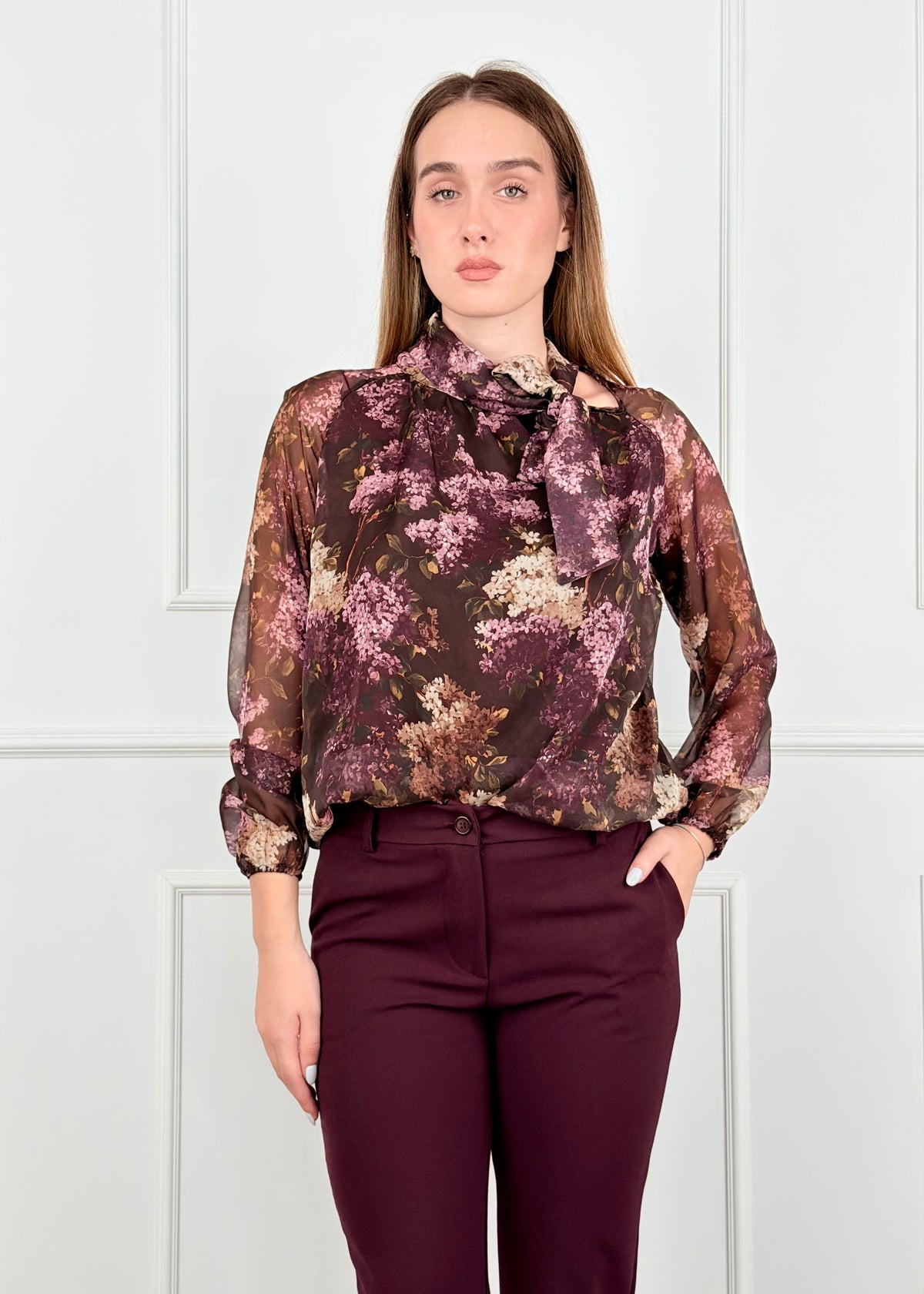 5625173 - BLUSA CON FIOCCO LATERALE