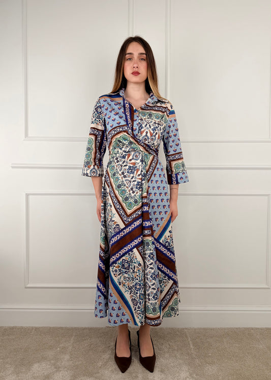 H4885C12 - ABITO CON FIOCCO FANTASIA PATCHWORK
