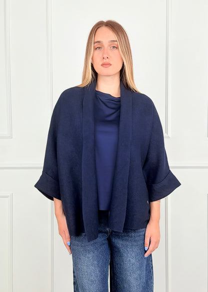 A26023 - CARDIGAN COLLO SCIALLATO