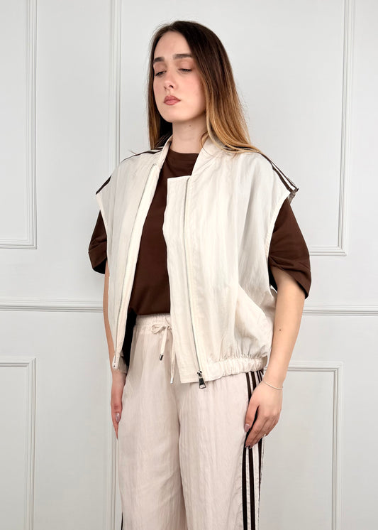H522621 - BREND BOMBER SMANICATO CON BANDE
