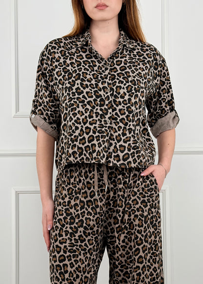 2101 - COMPLETO MACULATO CAMICIA CROP E PANTALONE