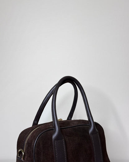 BRS5467 BORSA BAULETTO VERA PELLE SCAMOSCIATA