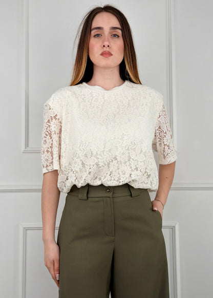 PE260186 - TENSIONE IN T-SHIRT IN PIZZO