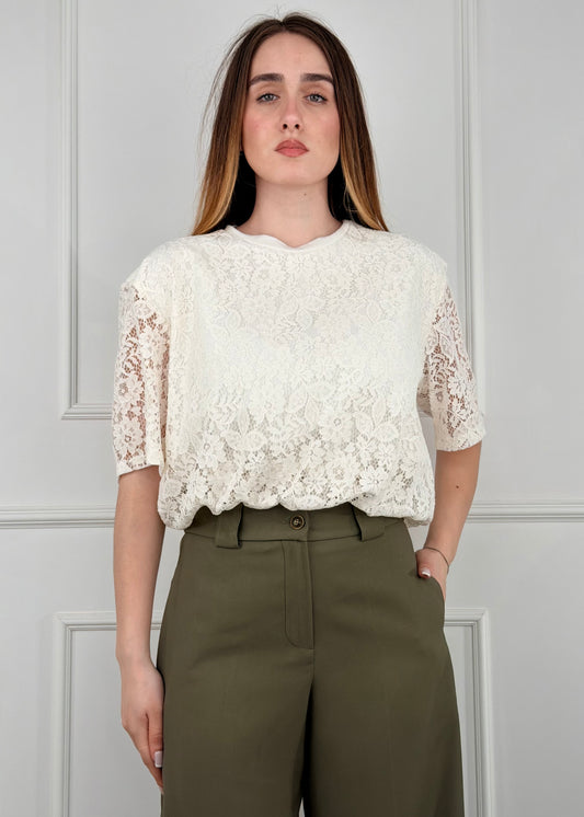 PE260186 - TENSIONE IN T-SHIRT IN PIZZO