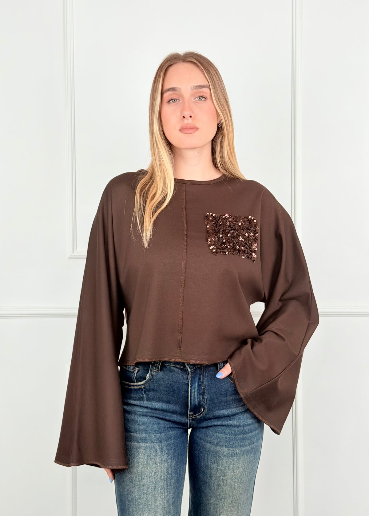 OG02458 - MY-D MAGLIA TASCA PAILLETTES