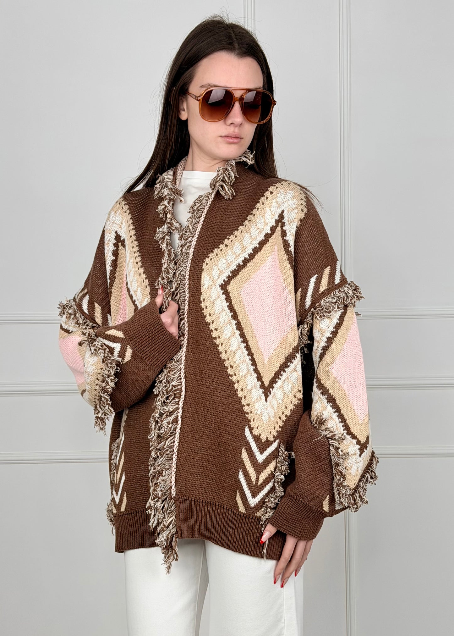 P6HMG17A414 - TENSIONE IN CARDIGAN ROMBI