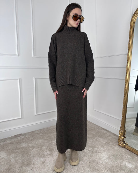 60701 - COMPLETO MISTO LANA PULLOVER E GONNA