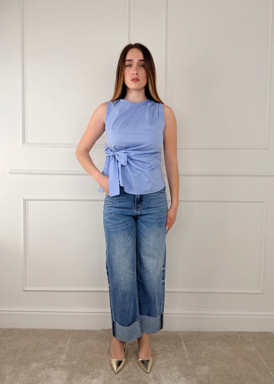 SP26214 - DENIM CON RISVOLTO CUCITO
