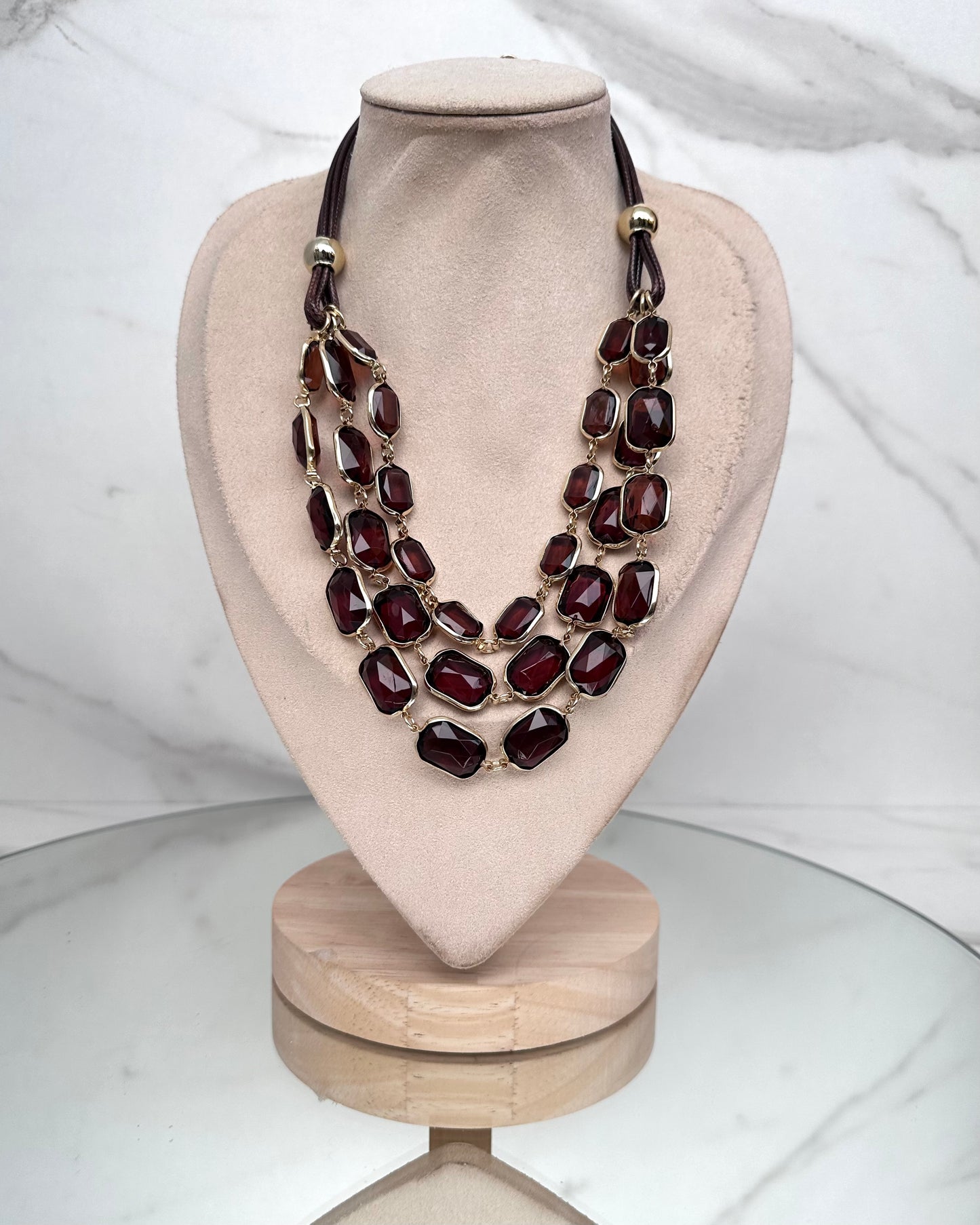 CLN30 COLLANA PIETRE RETTANGOLARI