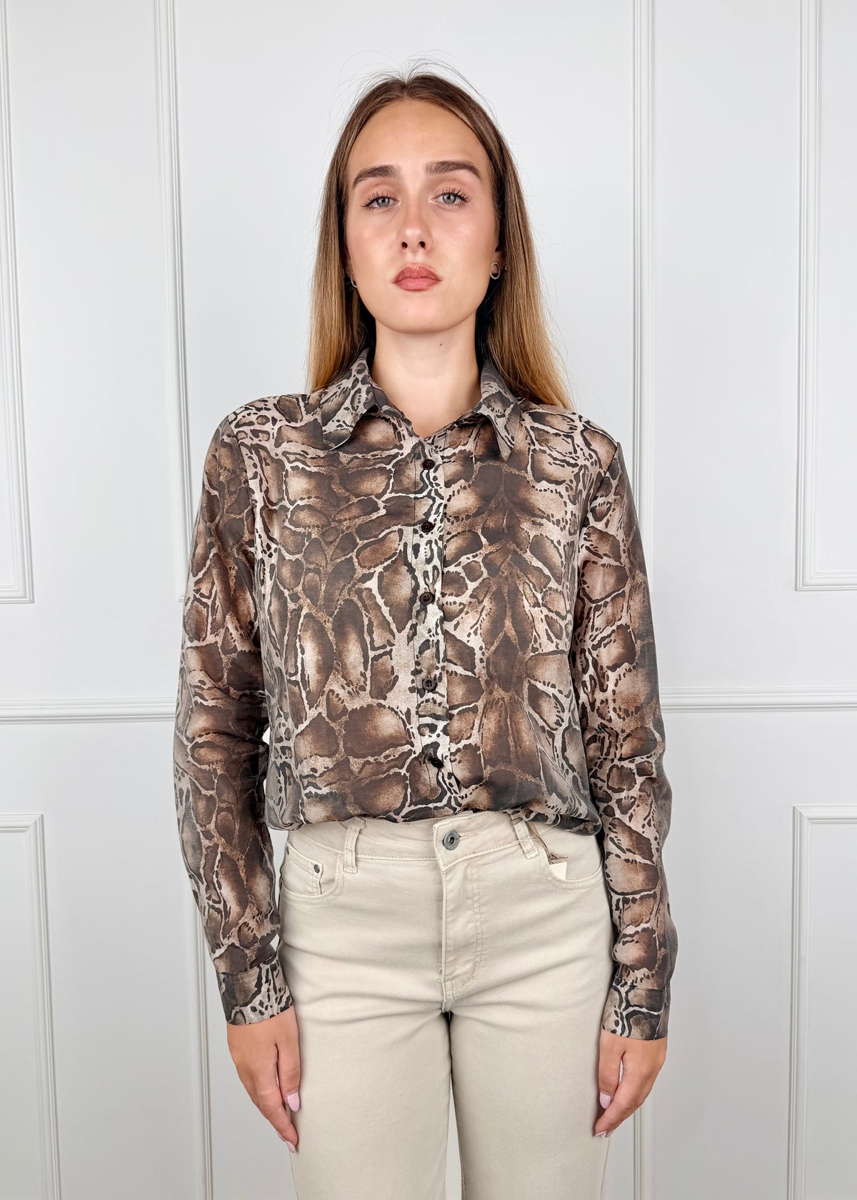 C25557S - BREND CAMICIA CON COLLETTO FANTASIA PITONATA