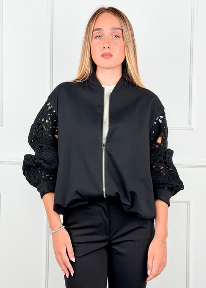 NA4417B -  MY-D BOMBER MANICA IN MACRAME'