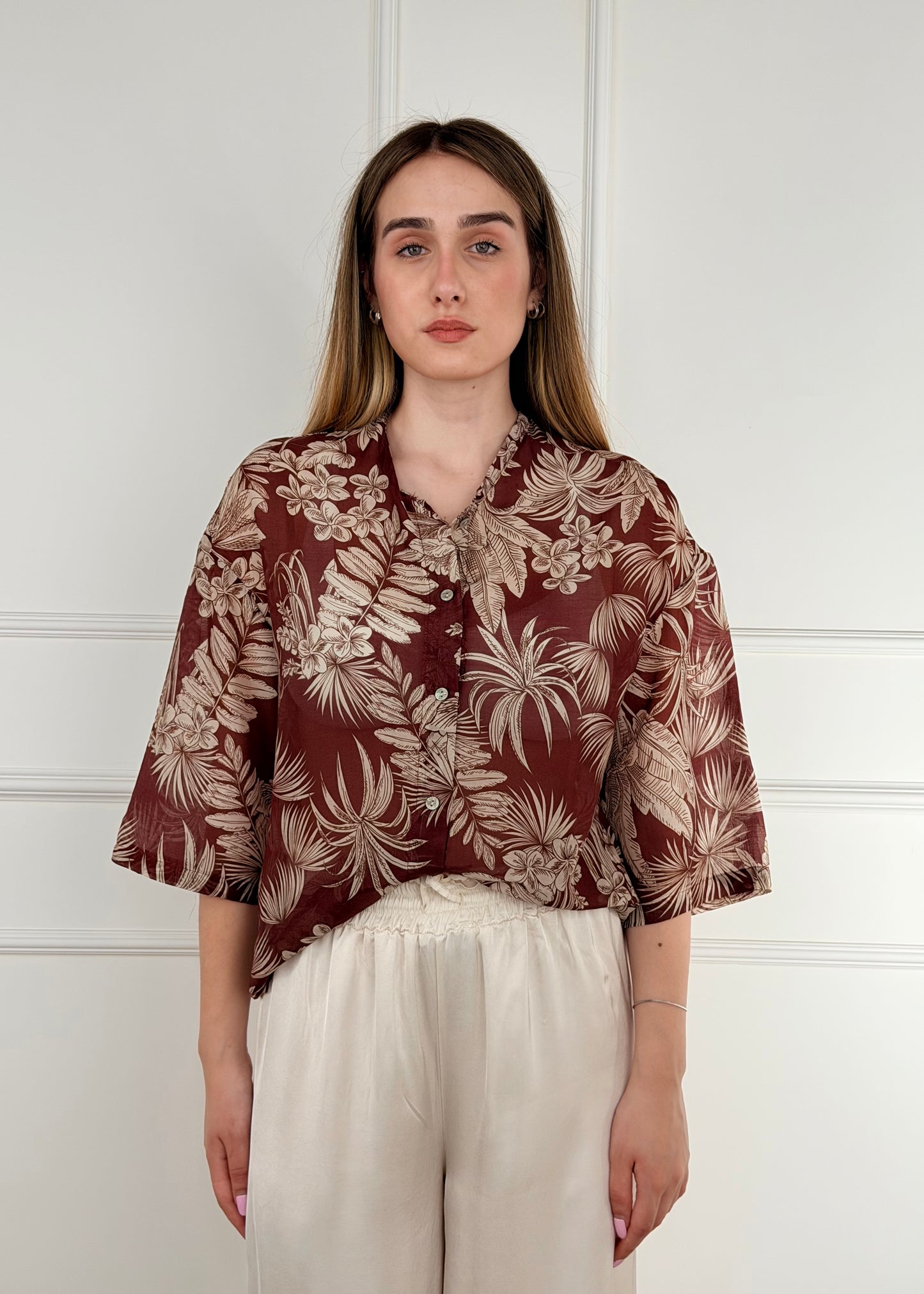 T2605 CAMICIA MISTO SETA E COTONE