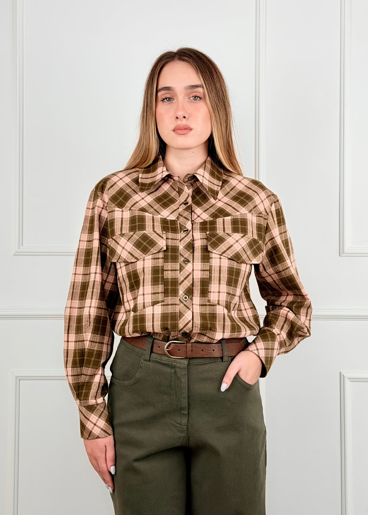 C29040 - BREND CAMICIA TASCHE CHECK