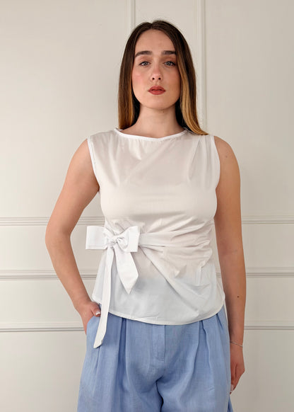 5819 - BLUSA CON FIOCCO LATERALE