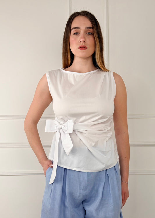 5819 - BLUSA CON FIOCCO LATERALE