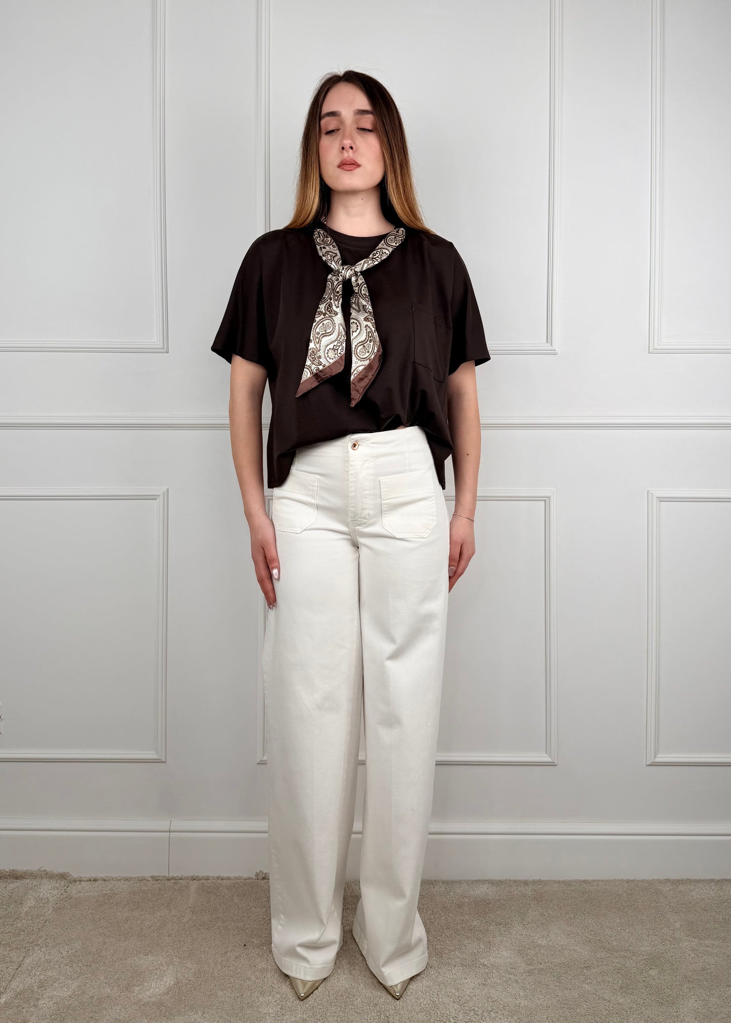 CJ12721 - TENSIONE IN PANTALONE TASCHE SUL DAVANTI