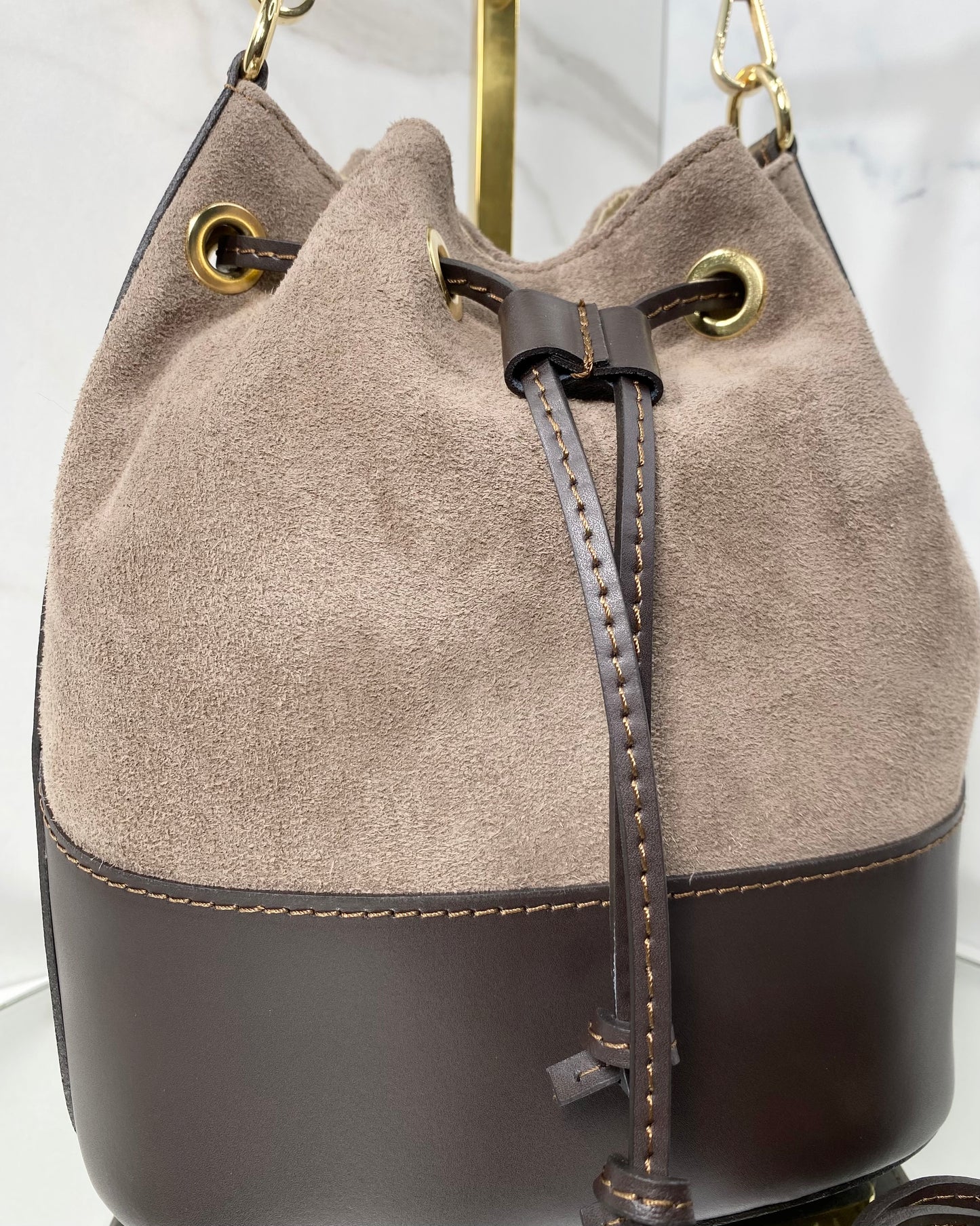 BRS487 - BORSA SECCHIELLO VERA PELLE