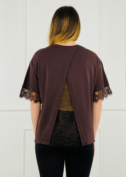 28377 - T-SHIRT APERTURA SUL RETRO CON PIZZO