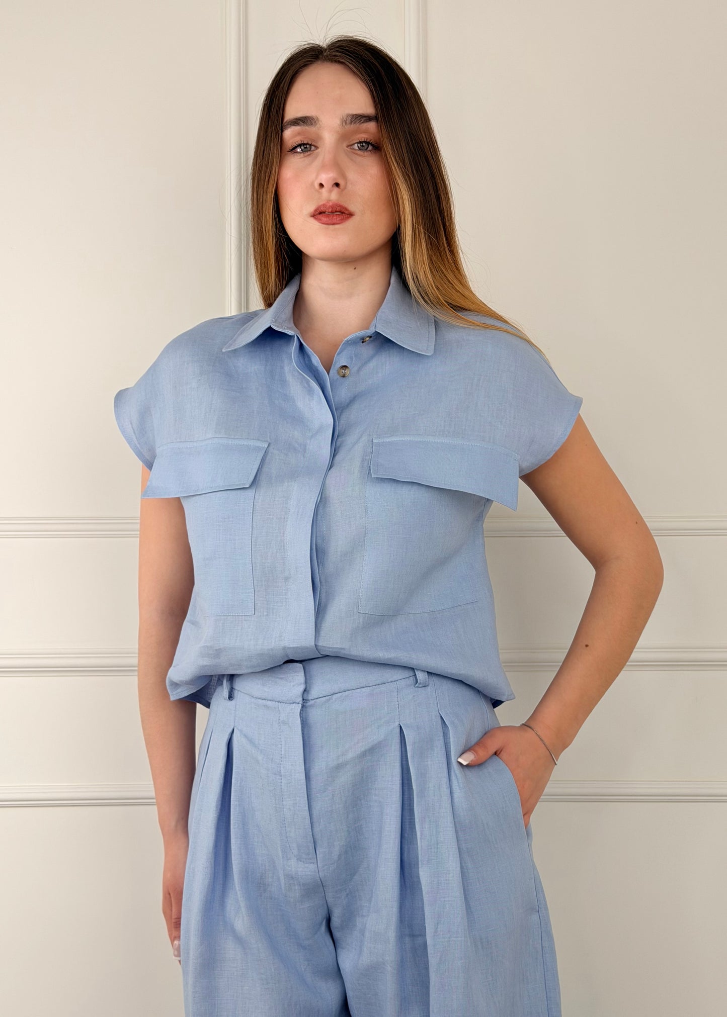 26C5029 - TENSIONE IN CAMICIA IN LINO