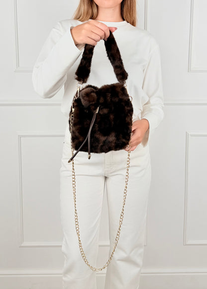 BRS89873 - BRS89873 BORSA SECCHIELLO IN PELLICCIA SINTETICA