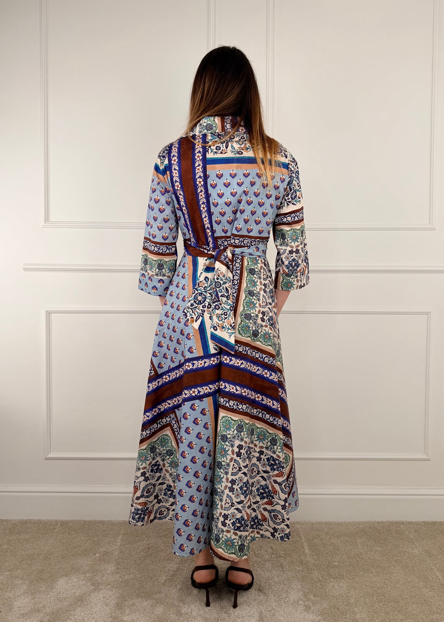 H4885C12 - ABITO CON FIOCCO FANTASIA PATCHWORK