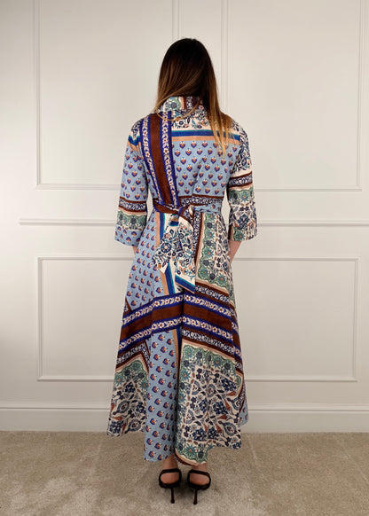 H4885C12 - ABITO CON FIOCCO FANTASIA PATCHWORK