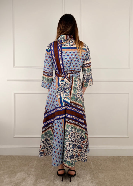 H4885C12 - ABITO CON FIOCCO FANTASIA PATCHWORK