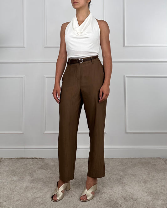 25P7626 - TENSIONE IN PANTALONE CARROT GOFFRATO