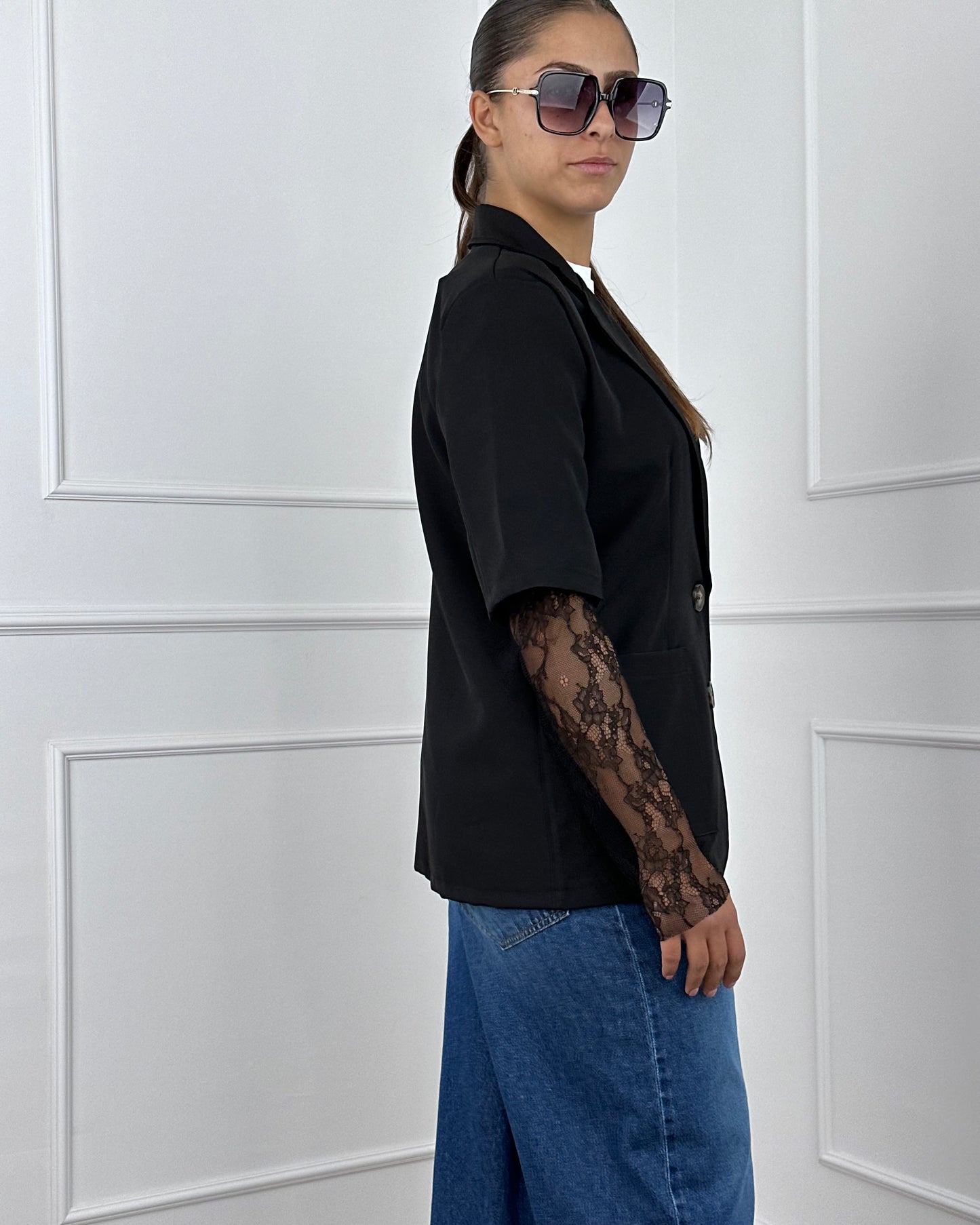 NC7998 - MY-D GIACCA MANICA IN PIZZO