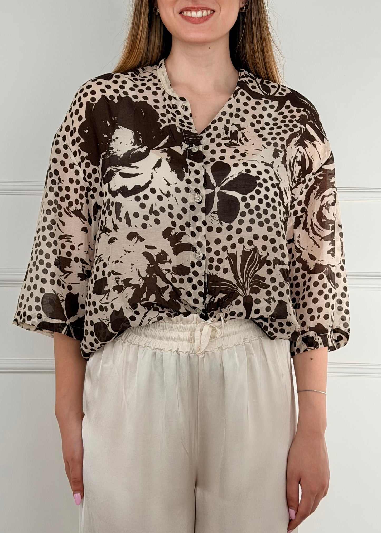 T2605 CAMICIA MISTO SETA E COTONE