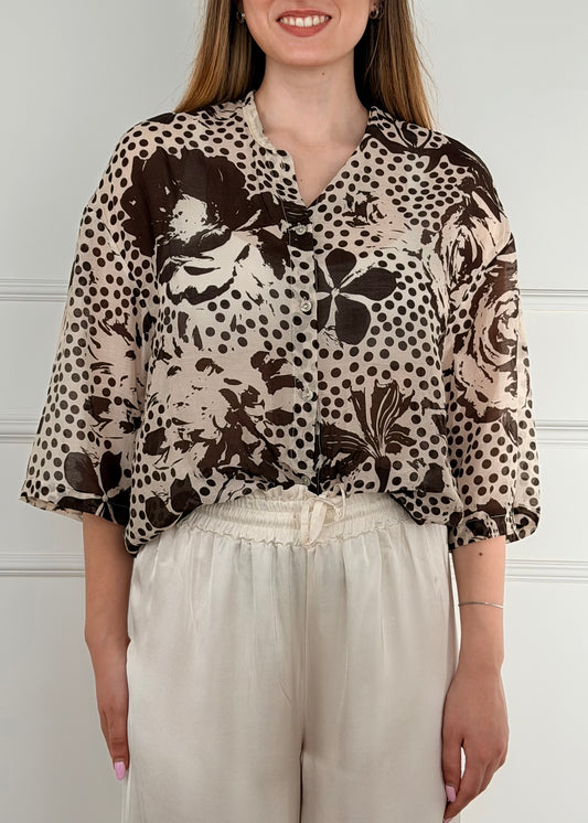 T2605 CAMICIA MISTO SETA E COTONE