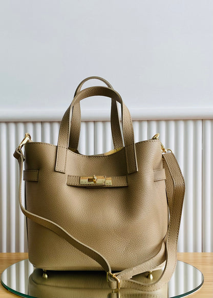 BRS • BORSA AUREA VERA PELLE CON TRACOLLA