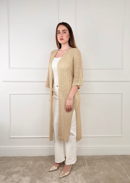 Y22159 - KIMONO CON FILO DI LUREX