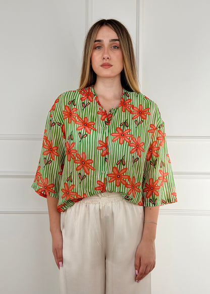 T2605 CAMICIA MISTO SETA E COTONE