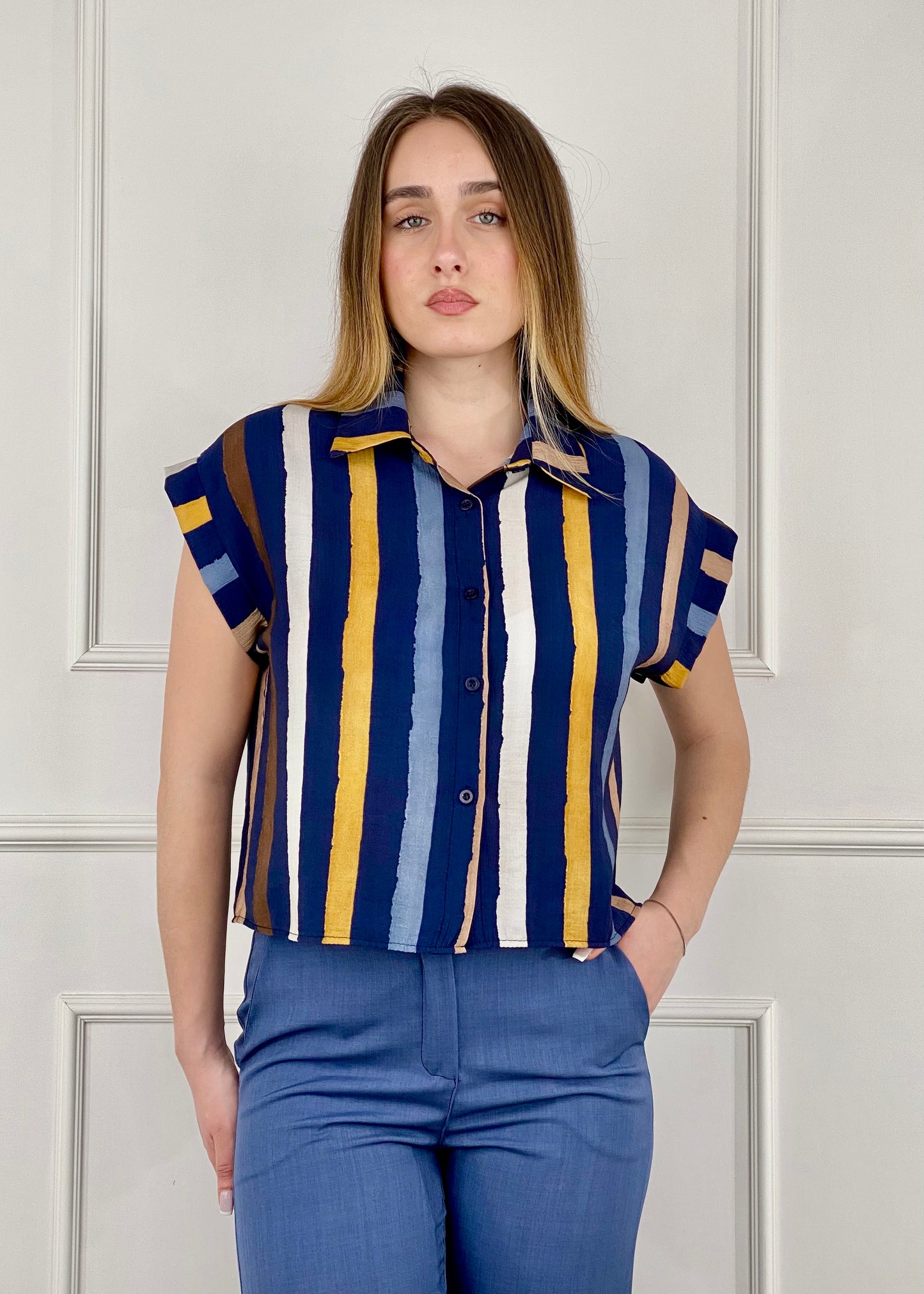 YM6302 - CAMICIA FANTASIA RIGHE