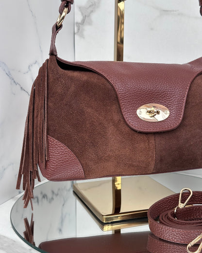 BRS948 - BORSA VERA PELLE POSTINA