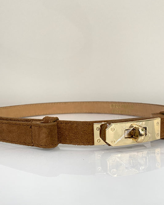 CNT24 CINTURA REGOLABILE VERA PELLE SCAMOSCIATE