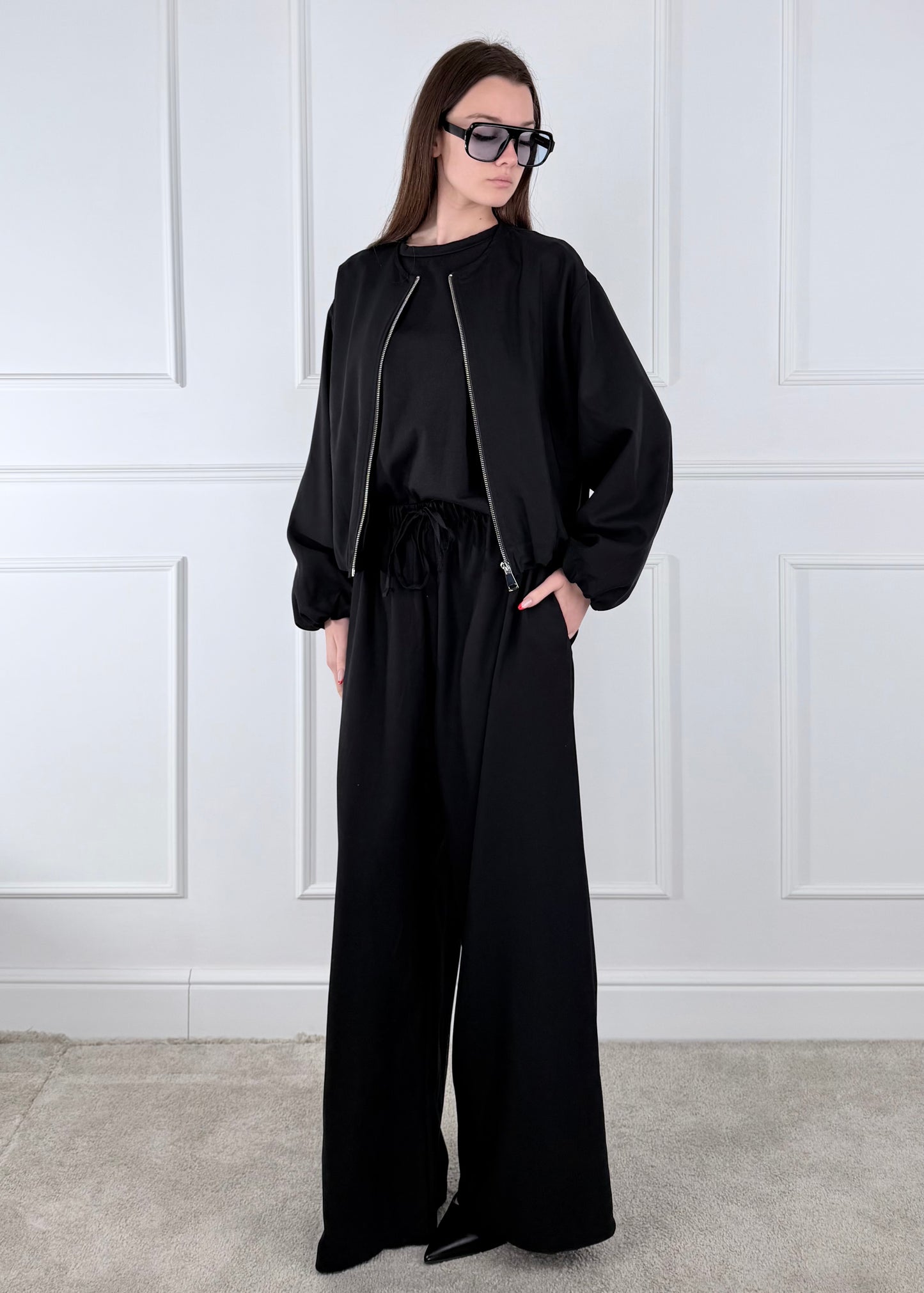 28129 COMPLETO BOMBER E PANTALONE PALAZZO