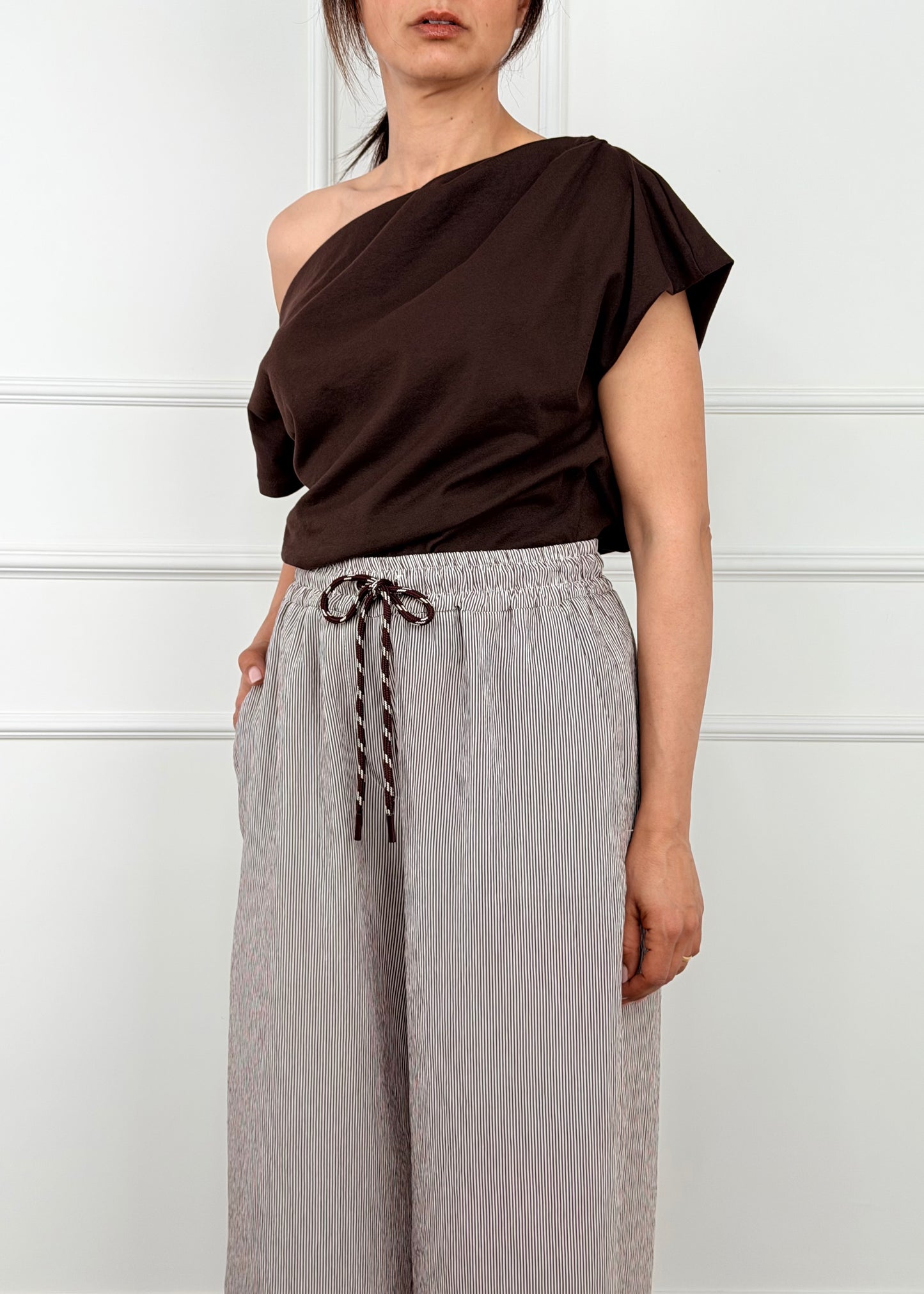 XU1583 - TENSIONE IN PANTALONE PALAZZO FANTASIA RIGHE