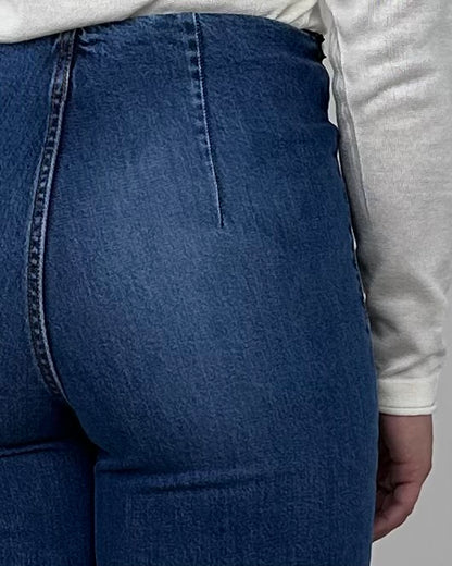 CJ12709 - TENSIONE IN DENIM TASCHINI SUL DAVANTI