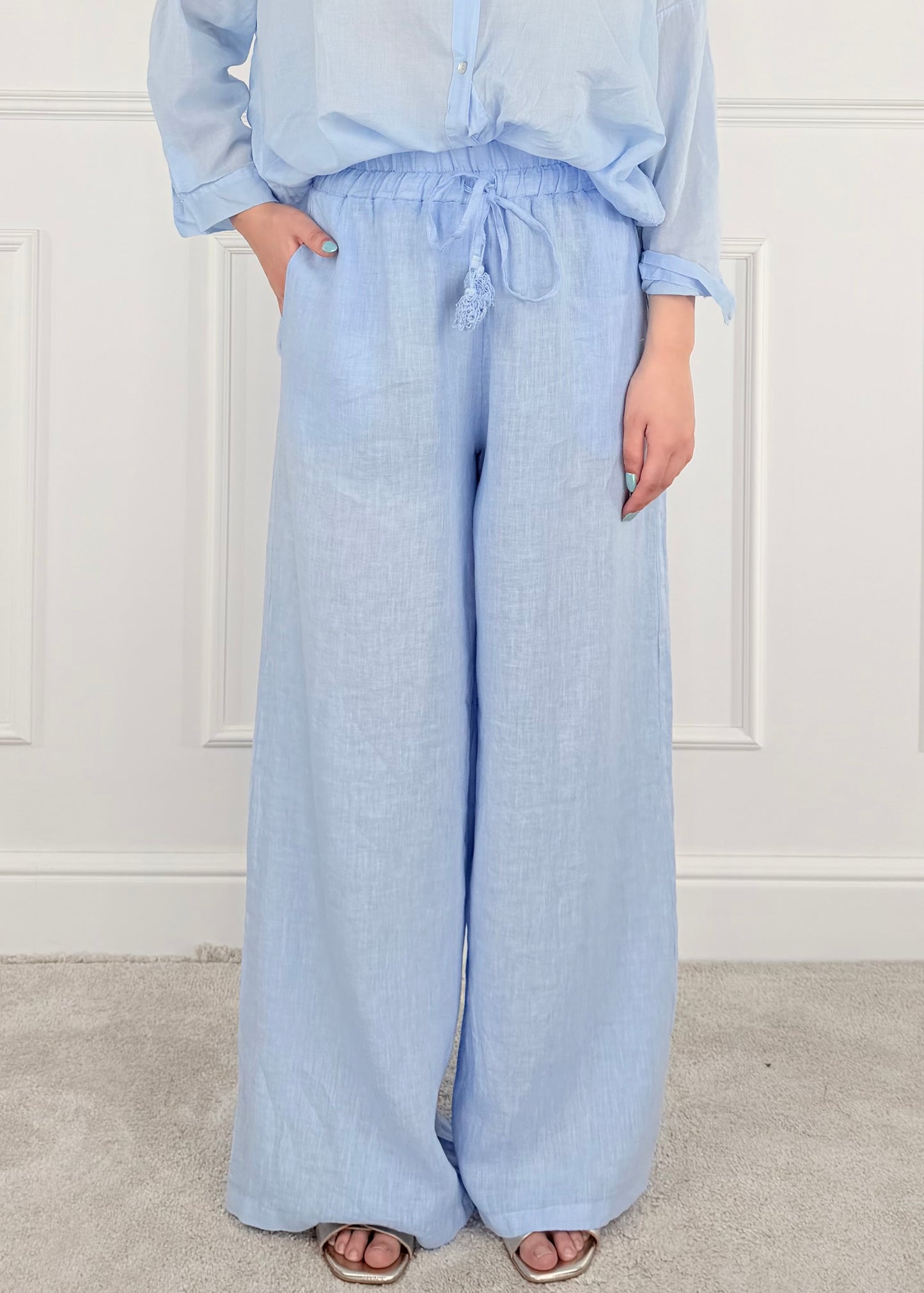 S26PL43 - S26PL43 TENSIONE IN PANTALONE IN LINO
