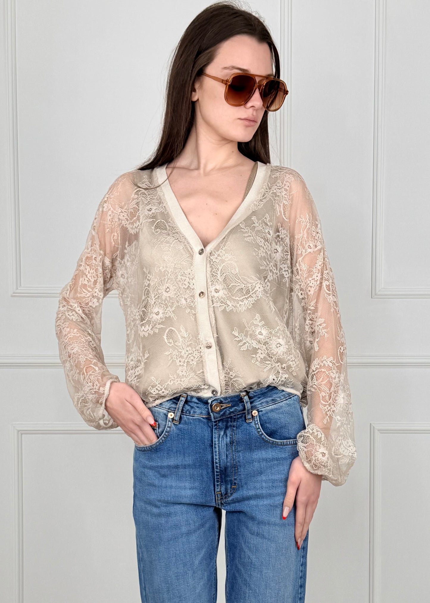 81549 - CARDIGAN IN MORBIDO PIZZO