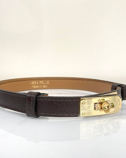 CNT22 CINTURA VERA PELLE REGOLABILE