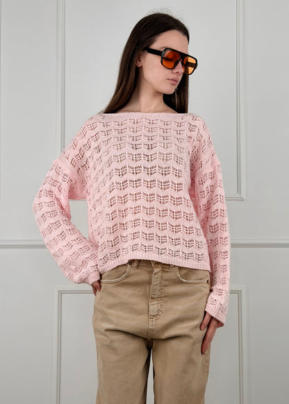 L102518 - BREND MAGLIA TRAFORATA CROCHET