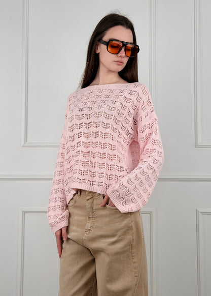 L102518 - BREND MAGLIA TRAFORATA CROCHET