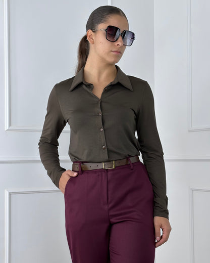 26611 - CAMICIA IN JERSEY DI VISCOSA