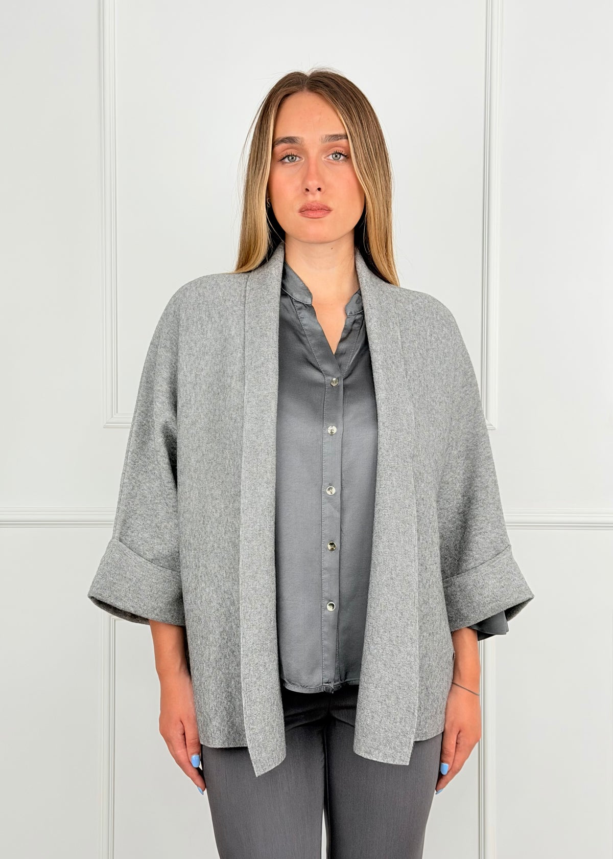 A26023 - CARDIGAN COLLO SCIALLATO